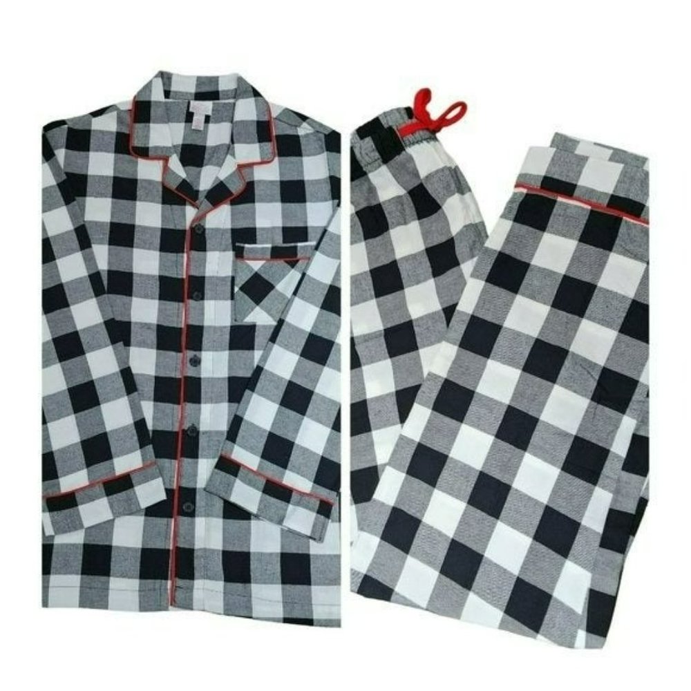 XL Mens Fall Tartan Plaid Flannel Pajama Set - Picture 10 of 12